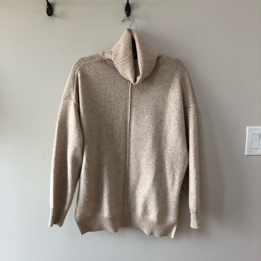 H&M beige cowl neck sweater